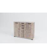 Ferramenta1.com | Madia sochef 107x36xh86 cm rovere sabbiato/grigio - PZ 1