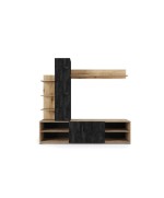 Ferramenta1.com | Parete attrezzata chef 180x40x170 cm rovere ardesia - PZ 1