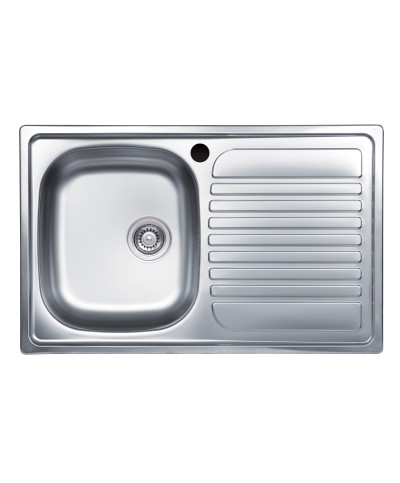Ferramenta1.com | Kit lavello eco incasso 79x50 1 vasca gocciolatoio dx piletta 3,5 - PZ 1