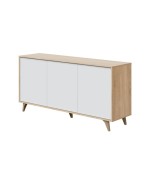 Ferramenta1.com | Kit credenza 3 ante 154x40x75h rovere bianco - PZ 1