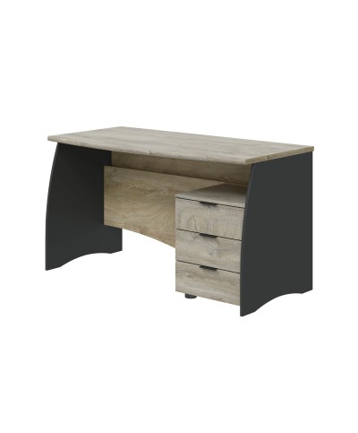 Ferramenta1.com | Kit scrivania con 3 cassetti 136x67x74 rovere antr. - PZ 1