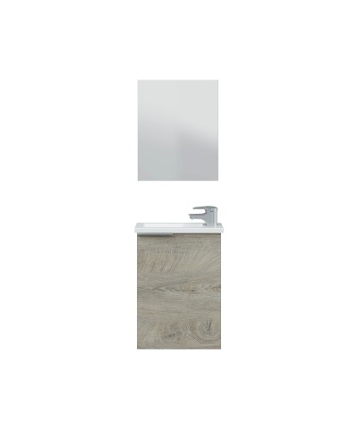 Ferramenta1.com | Kit mobile bagno 1 anta 40 sosp. lavabo rovere - PZ 1
