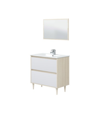 Ferramenta1.com | Kit mobile bagno verona 80 rovere bianco - PZ 1