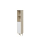 Ferramenta1.com | Kit colonna bagno verona 1 anta 150 rovere bianco - PZ 1