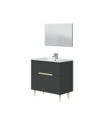 Ferramenta1.com | Kit mobile bagno denver 80 antracite rovere - PZ 1
