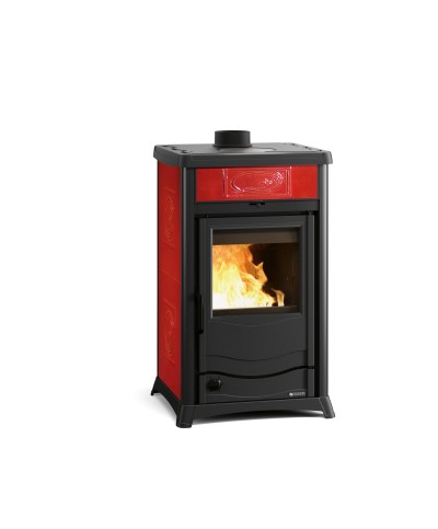 Ferramenta1.com | Termostufa legna 11.1 kw rossella plus evo dsa 4.0 bordeaux - PZ 1