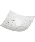 Ferramenta1.com | Plafoniera spirelli decoro cerchi e27 30x30 cm - PZ 1