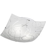 Ferramenta1.com | Plafoniera spirelli decoro cerchi e27 40x40 cm - PZ 1