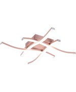 Ferramenta1.com | Plafoniera led route oro rosa 4 luci 20w 4000k - PZ 1