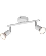 Ferramenta1.com | Barra 2 faretti paris gu10 bianco - PZ 1