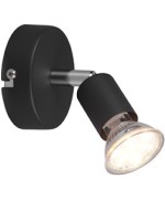 Ferramenta1.com | Faretto da parete paris 1 luce gu10 nero - PZ 1