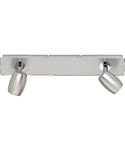 Ferramenta1.com | Barra 2 faretti michael gu10 acciaio satinato - PZ 1