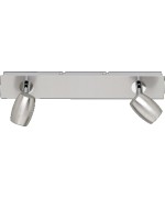 Ferramenta1.com | Barra 2 faretti michael gu10 acciaio satinato - PZ 1