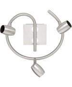 Ferramenta1.com | Plafoniera michael 3 luci gu10 acciaio sat.  d.25 - PZ 1