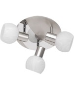Ferramenta1.com | Plafoniera antibes 3 luci e14 acciaio vetro d 22 cm - PZ 1