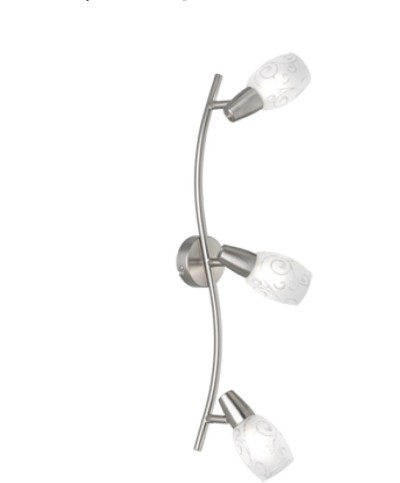 Ferramenta1.com | Barra 3 faretti colmar e14 vetro satinato - PZ 1