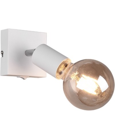 Ferramenta1.com | Faretto da parete vannes con interruttore bianco - PZ 1