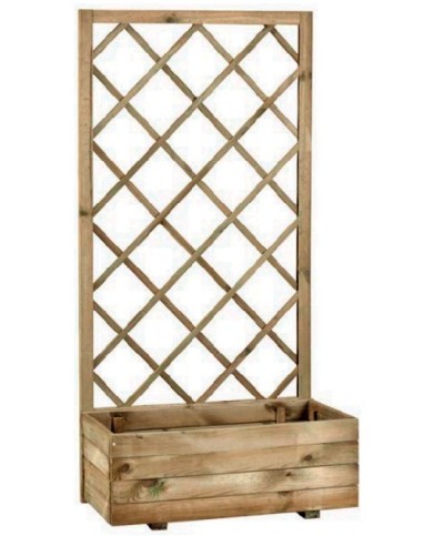 Ferramenta1.com | Fioriera con griglia ecoflora impregn 70x35x140 cm - PZ 1