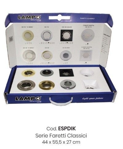 Ferramenta1.com | Espositore valigia faretti da incasso - PZ 1