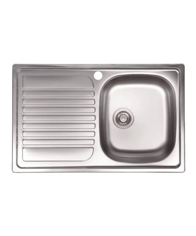 Ferramenta1.com | Kit lavello eco incasso 79x50 1 vasca gocciolatoio sx piletta 3,5 - PZ 1