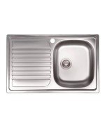 Ferramenta1.com | Kit lavello eco incasso 79x50 1 vasca gocciolatoio sx piletta 3,5 - PZ 1
