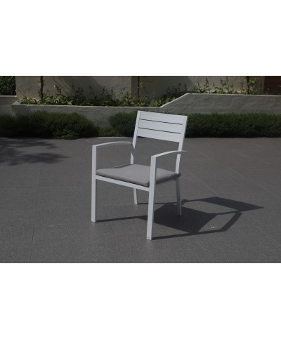 Ferramenta1.com | Poltrona in alluminio bianco con cuscino - PZ 1