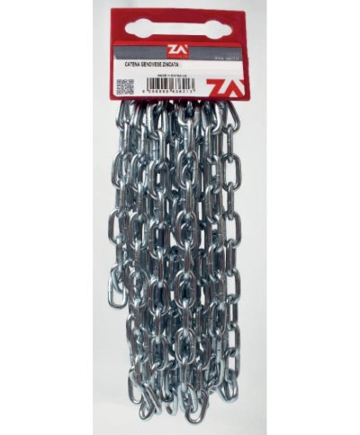 Ferramenta1.com | Catena genovese zincata pretagl 3 mm n16 5 m - PZ 1