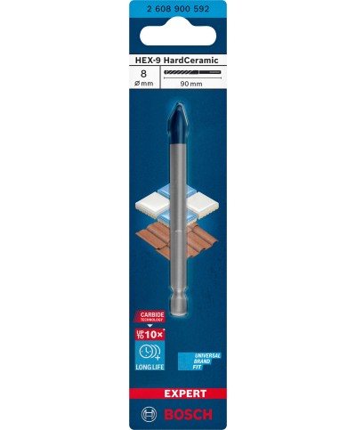 Ferramenta1.com | Bosch-a punta per ceramica hex-9 d  8x90 mm - PZ 1