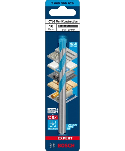 Ferramenta1.com | Bosch-a punta multiconstruction cyl-9 10x80/120 mm - PZ 5