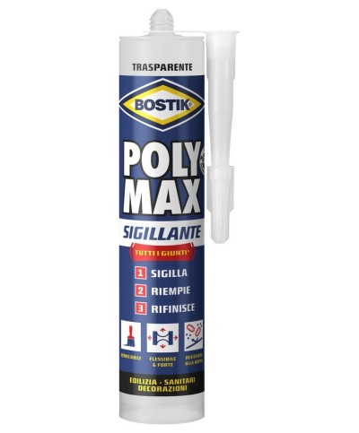 Ferramenta1.com | Bostik polymax sigillante 280 ml trasparente cart - PZ 1