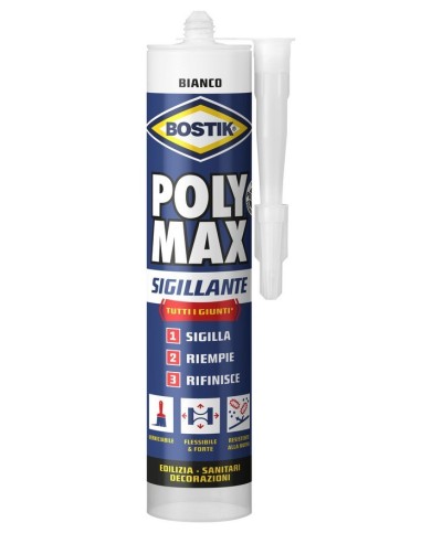 Ferramenta1.com | Bostik polymax sigillante 280 ml bianco cartuc - PZ 1