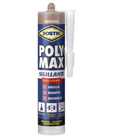 Ferramenta1.com | Bostik polymax sigillante 280 ml marrone cartuc - PZ 1
