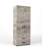 Ferramenta1.com | Kit armadio 2 ante + 2 cassetti 80x52x205 cm rovere plat.k355 - PZ 1