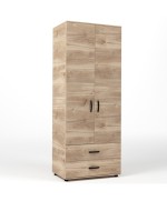 Ferramenta1.com | Kit armadio 2 ante + 2 cassetti 80x52x205 cm rovere m. k358 - PZ 1