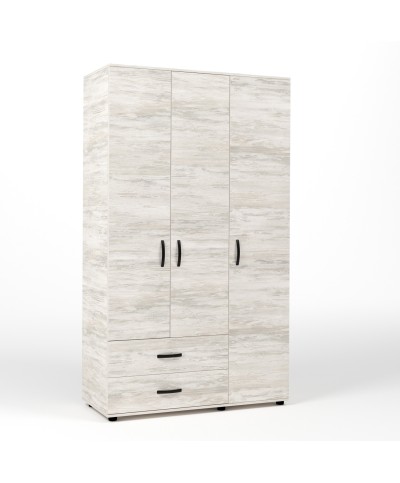 Ferramenta1.com | Kit armadio 3 ante + 2 cassetti 120x52x205 cm bianco ven.k083 - PZ 1