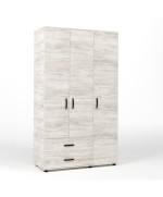 Ferramenta1.com | Kit armadio 3 ante + 2 cassetti 120x52x205 cm bianco ven.k083 - PZ 1