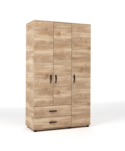 Ferramenta1.com | Kit armadio 3 ante + 2 cassetti 120x52x205 cm rovere m. k358 - PZ 1