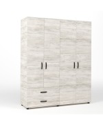 Ferramenta1.com | Kit armadio 4 ante + 2 cassetti 160x52x205 cm bianco ven.k083 - PZ 1