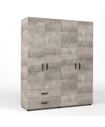 Ferramenta1.com | Kit armadio 4 ante + 2 cassetti 160x52x205 cm rovere plat.k355 - PZ 1