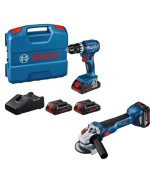 Ferramenta1.com | Bosch-b set 18v trapano+smerig.+3 batt.4,0ah+caric. - CF 1
