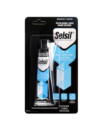 Ferramenta1.com | Selsil silicone acetico per sanitari bianco 50 ml - PZ 12