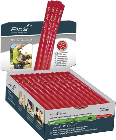 Ferramenta1.com | Display matita per carpentiere 240 mm da 100 pz - PZ 1