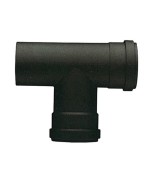 Ferramenta1.com | Raccordo a t per stufa a pellet attacco ffm d 12 cm nero opaco - PZ 1