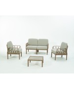 Ferramenta1.com | Salotto garda 4 pz c/cuscini tortora - PZ 1