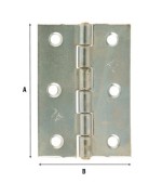 Ferramenta1.com | Cerniera perno fisso 838 acc zin pesan 50x1,5x70 mm - PZ 24