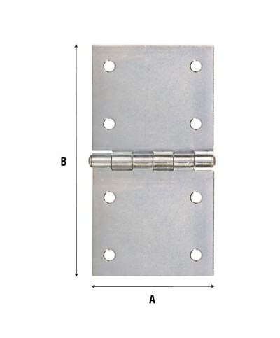 Ferramenta1.com | Cerniera rettangolare 37x75,5 mm zincata - PZ 24