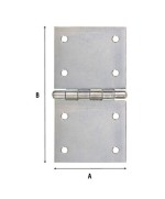 Ferramenta1.com | Cerniera rettangolare 63,5x113 mm zincata - PZ 24