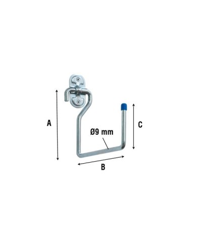 Ferramenta1.com | Gancio zincato 4040 multiuso da parete 150 mm - PZ 10