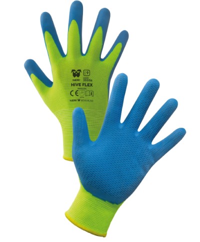 Ferramenta1.com | Guanti poliestere/lattice hive flex tg.10 - PA 12