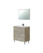 Ferramenta1.com | Kit mobile bagno dakota 3 cassetti 80 alaska s/lav - PZ 1